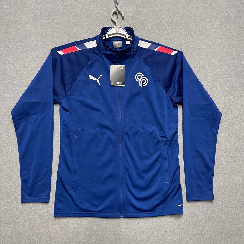 Christian Pulisic Jacket Men Medium Blue Puma DryCell Soccer Full Zip Futbol USA